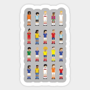 Historic football players in 8-bit Sticker